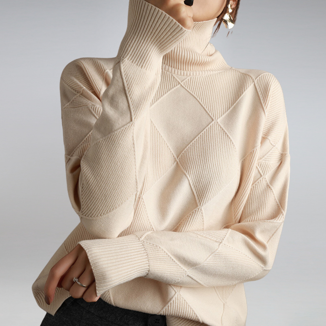 Adelle Cashmere rullekrave | Stilfuld varm sweater til damer | Luksus sweater