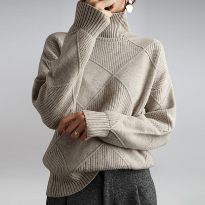 Adelle Cashmere rullekrave | Stilfuld varm sweater til damer | Luksus sweater