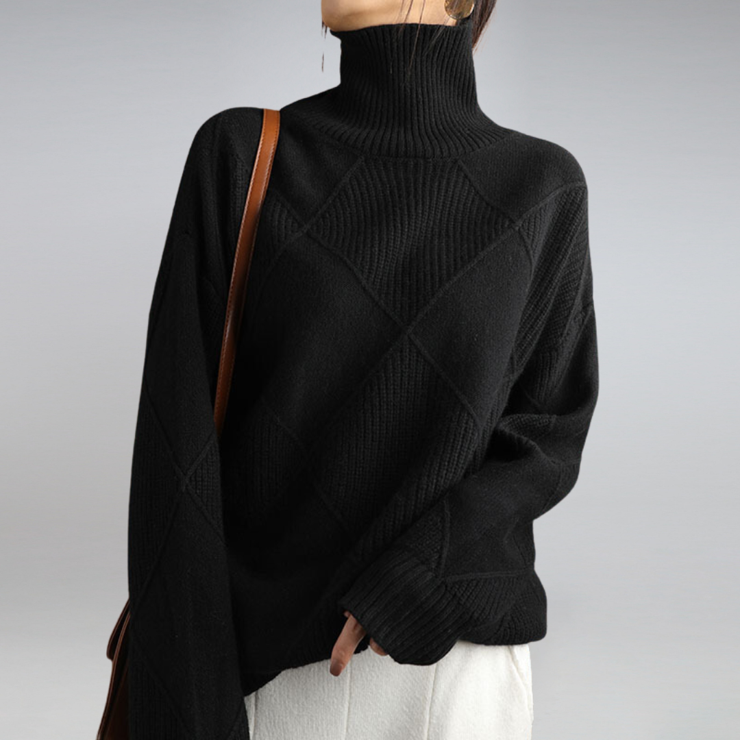 Adelle Cashmere rullekrave | Stilfuld varm sweater til damer | Luksus sweater