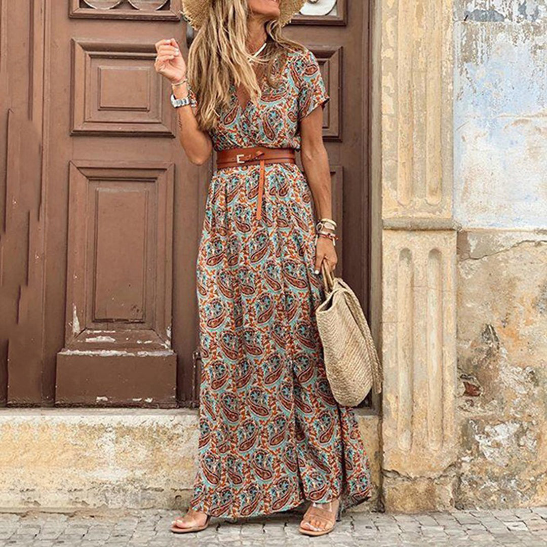 Sofie stilfuld og elegant boho-kjole | Boho-kjole til kvinder | Perfekt til sommer- og festivallooks | Flydende pasform for et feminint look