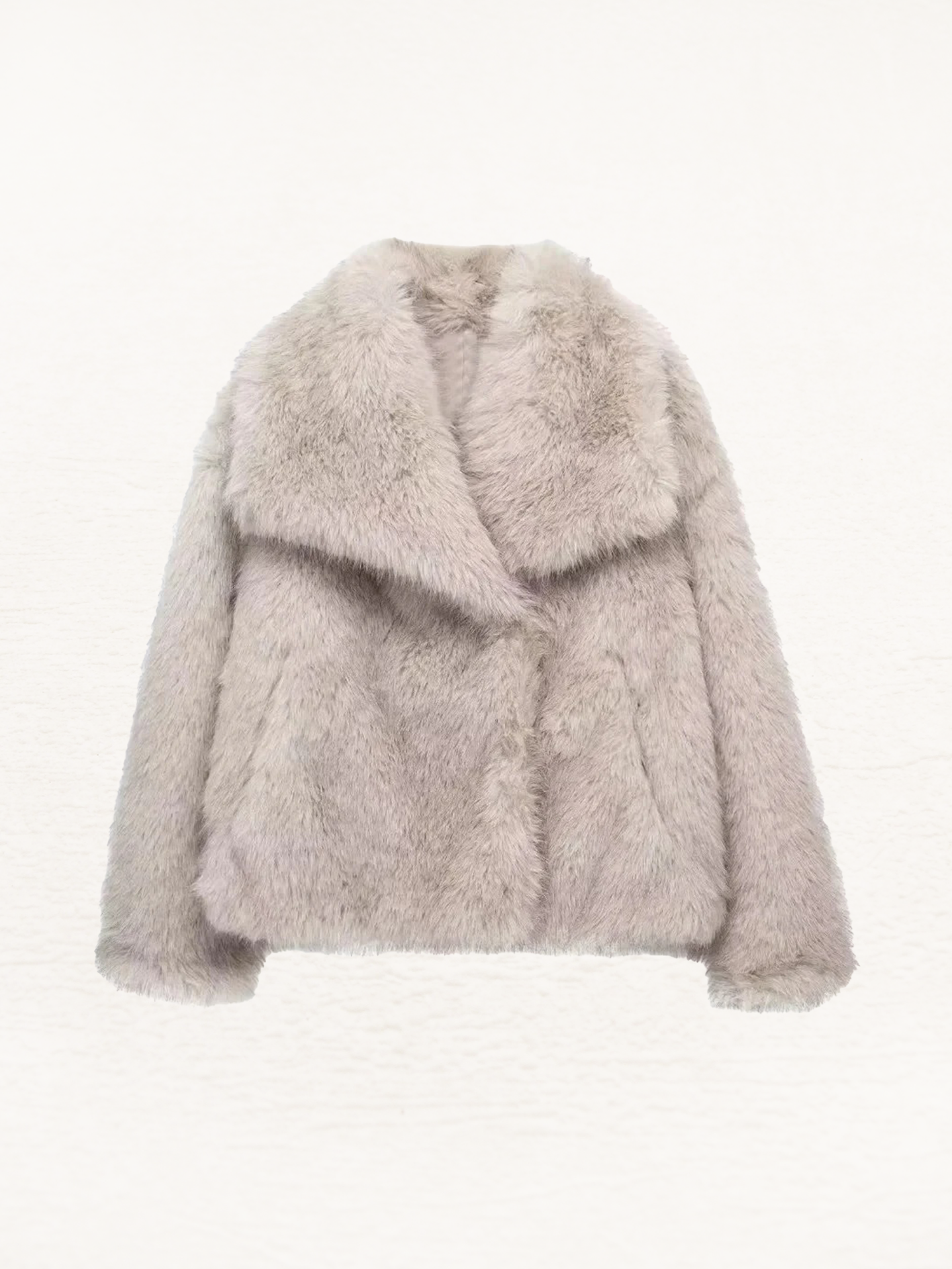 Amara faux fur vinterfrakke til damer | Varm pelsfrakke til kvinder | Stilfuld efterårs- og vinterfrakke i beige | Blødt og luksuriøst look til kolde dage