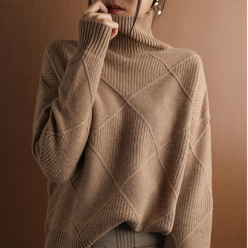 Adelle Cashmere rullekrave | Stilfuld varm sweater til damer | Luksus sweater