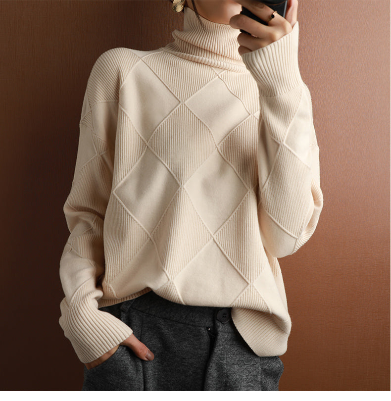 Adelle Cashmere rullekrave | Stilfuld varm sweater til damer | Luksus sweater