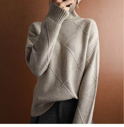 Adelle Cashmere rullekrave | Stilfuld varm sweater til damer | Luksus sweater