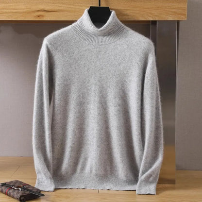 Marc strikket sweater herre 100% kashmir | Herretrøje | Blød rullekrave